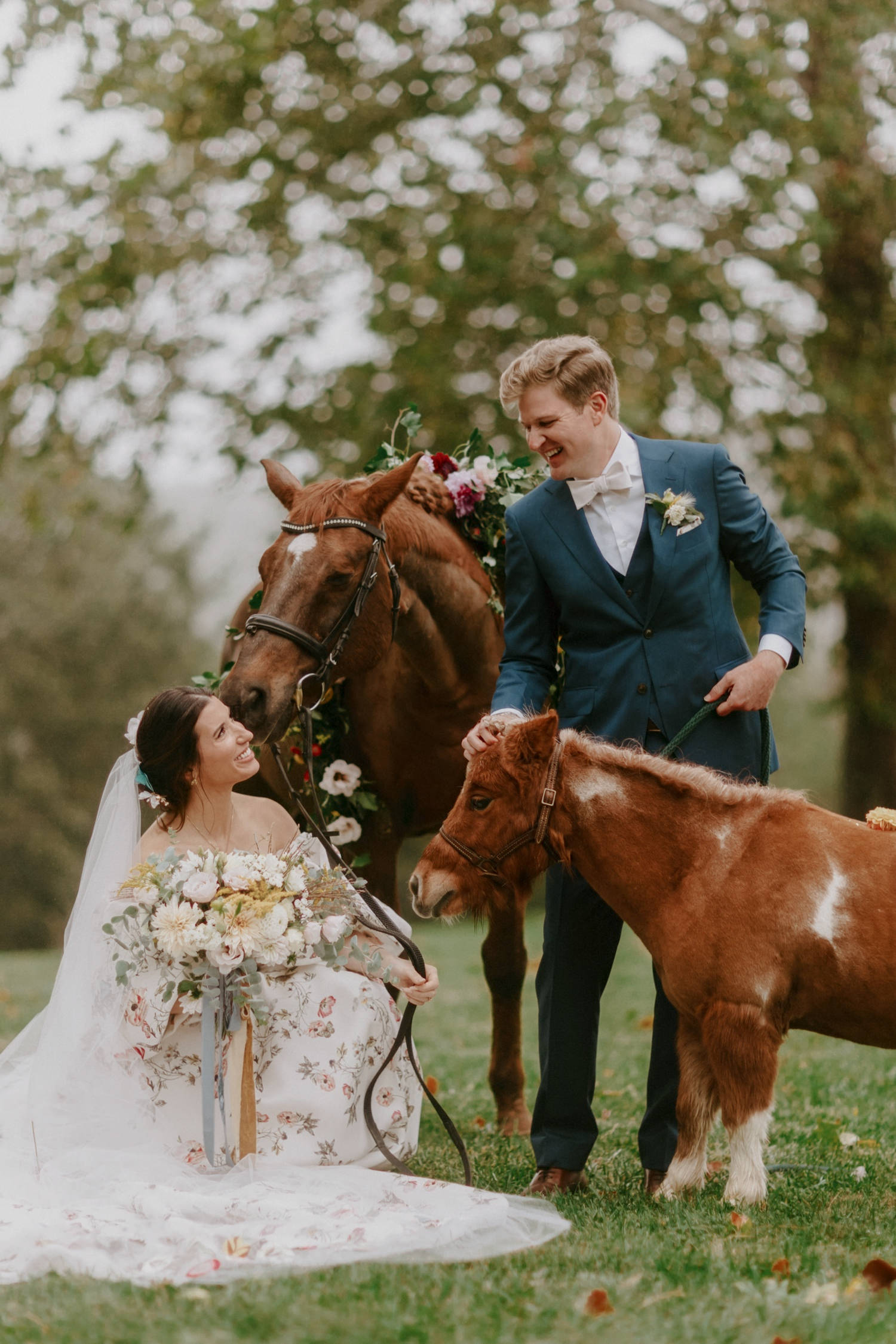 Blacksburg VA farm wedding horse portrait