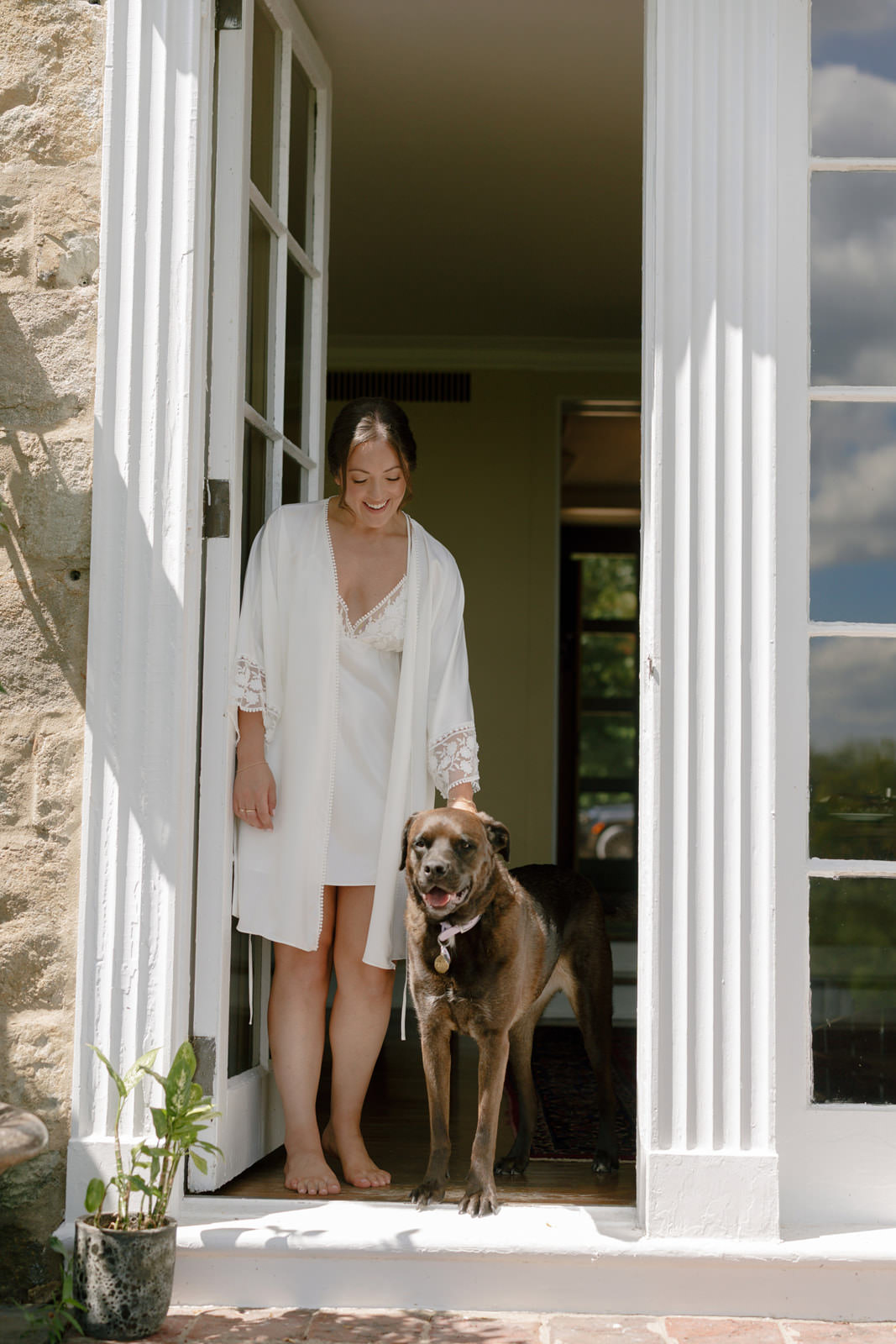 classic bridal gown photographed at Goodstone Inn wedding