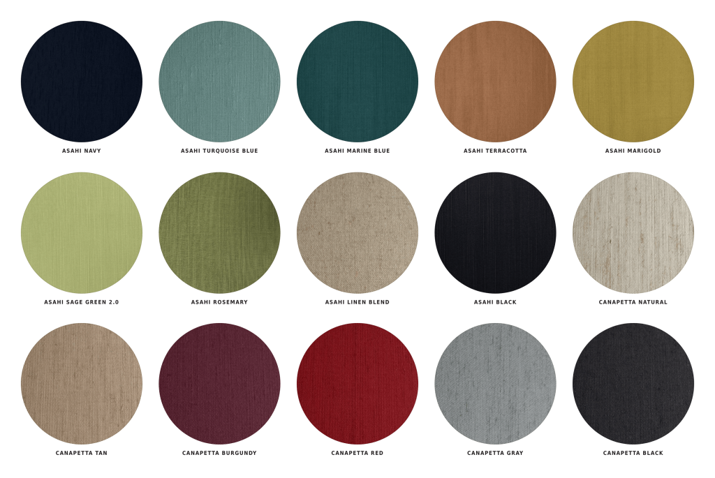 Asahi & Canapetta Book Cloth swatches