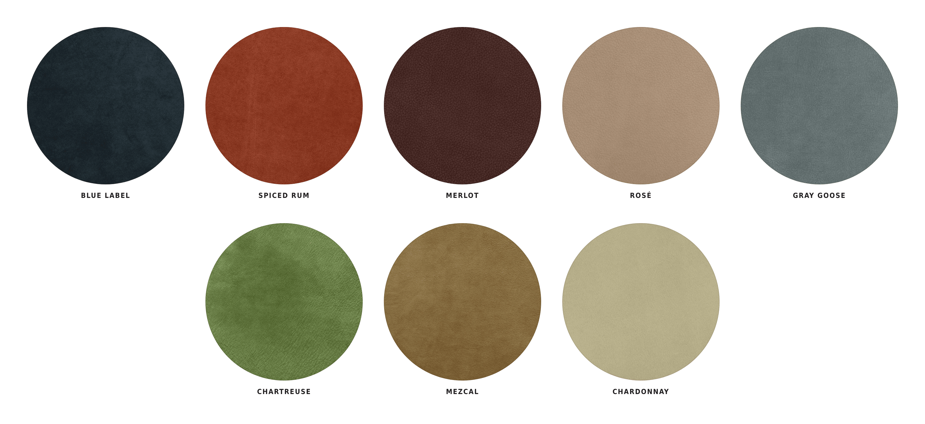 Nubuck Leather swatches